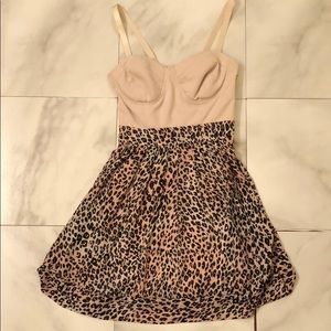 Pink Leopard Print Dress